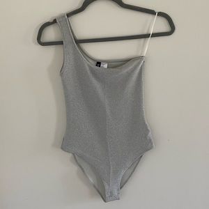 Sparkly one shoulder bodysuit